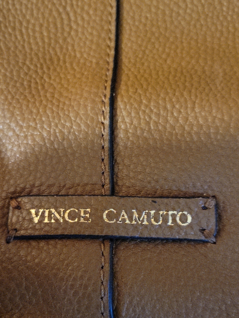 Vince Camuto Leather Hobo Bag in Tan with Gold Hardware - Picture 6 of 6